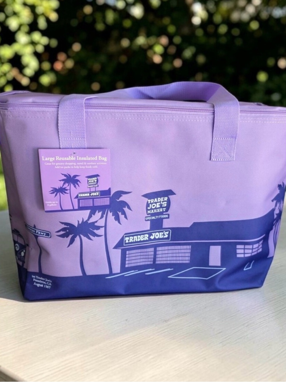 Trader Joe’s Lavender Reusable Large Insulated Tote Bag - Limited Seasonal Color